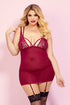 Risky Business Chemise Set 10791XP Burgundy O/S
